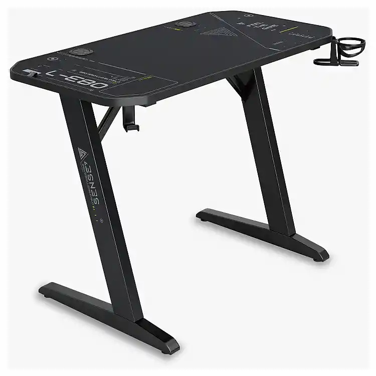 SENSE7 Nomad Cybernetic Gaming Γραφείο 120x60 cm, Μαύρο