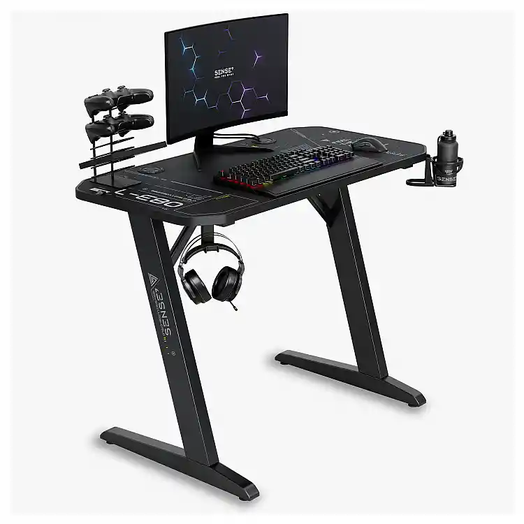 SENSE7 Nomad Cybernetic Gaming Γραφείο 120x60 cm, Μαύρο