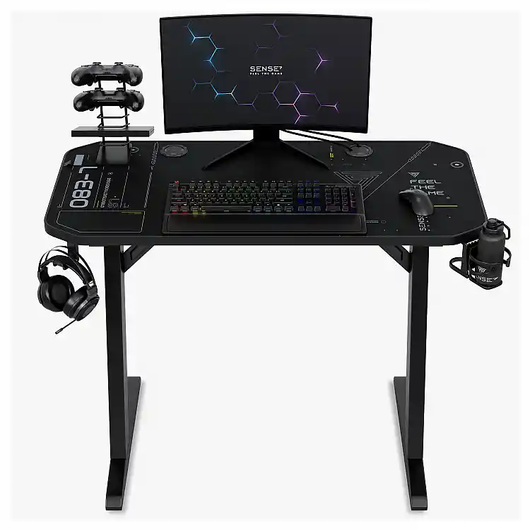 SENSE7 Nomad Cybernetic Gaming Γραφείο 120x60 cm, Μαύρο