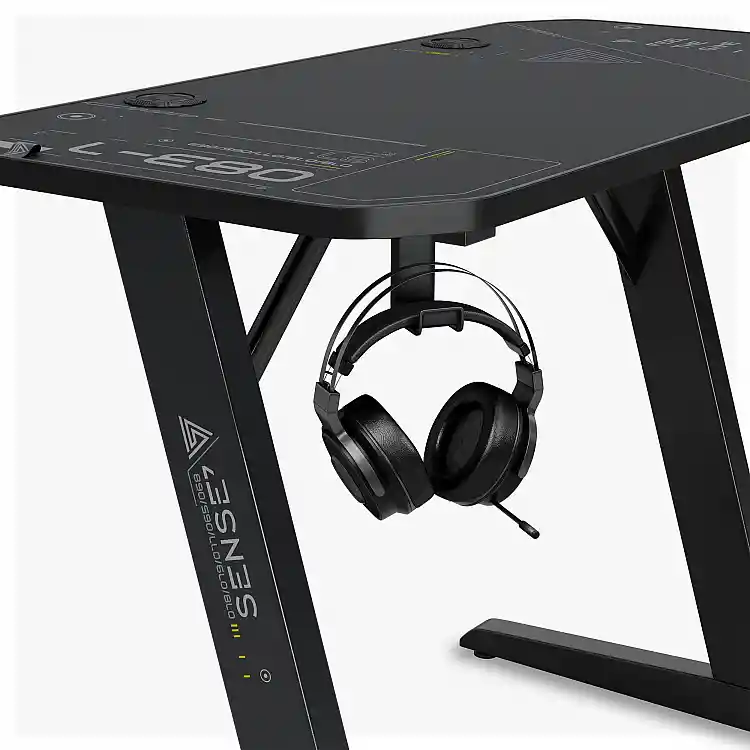 SENSE7 Nomad Cybernetic Gaming Γραφείο 120x60 cm, Μαύρο