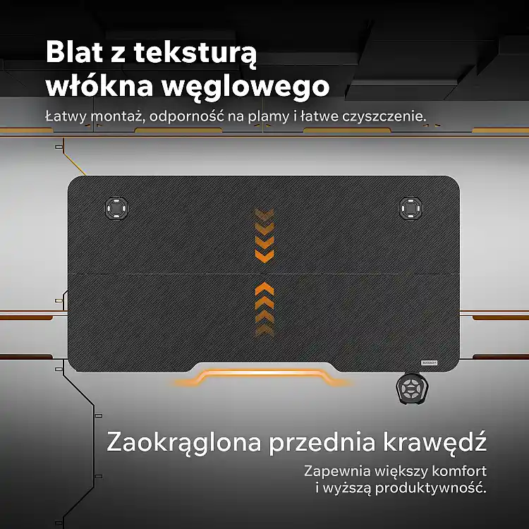 Γραφείο Gaming SENSE7 VAMO, 140x70 εκ., Μαύρο