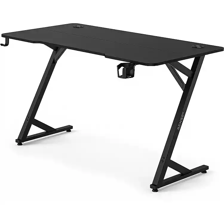 Γραφείο Gaming SENSE7 VAMO, 140x70 εκ., Μαύρο