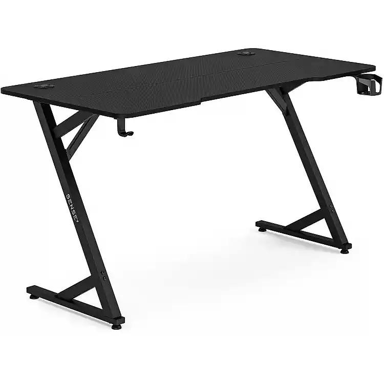 Γραφείο Gaming SENSE7 VAMO, 140x70 εκ., Μαύρο