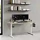 Γραφείο Gaming SENSE7 Nojo 140x70 cm, Λευκό Πεύκο, Μεγάλη Επιφάνεια Εργασίας