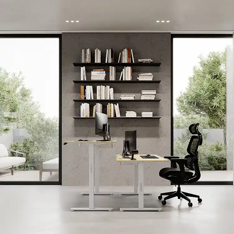 Γραφείο Gaming SENSE7 Nojo 140x70 cm, Λευκό Πεύκο, Μεγάλη Επιφάνεια Εργασίας