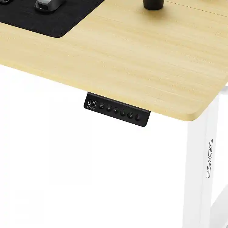 Γραφείο Gaming SENSE7 Nojo 140x70 cm, Λευκό Πεύκο, Μεγάλη Επιφάνεια Εργασίας