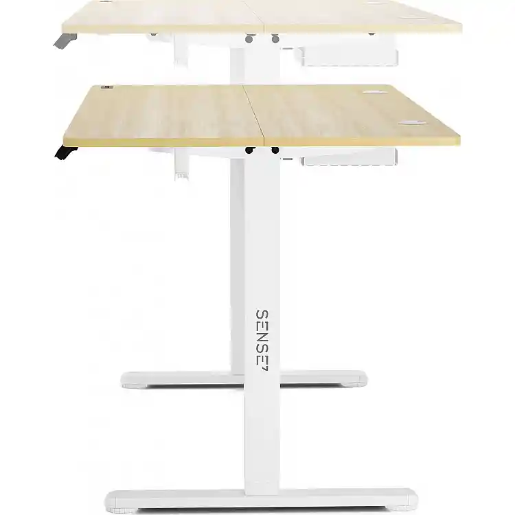 Γραφείο Gaming SENSE7 Nojo 140x70 cm, Λευκό Πεύκο, Μεγάλη Επιφάνεια Εργασίας