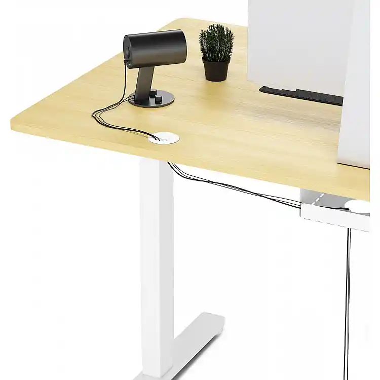 Γραφείο Gaming SENSE7 Nojo 140x70 cm, Λευκό Πεύκο, Μεγάλη Επιφάνεια Εργασίας