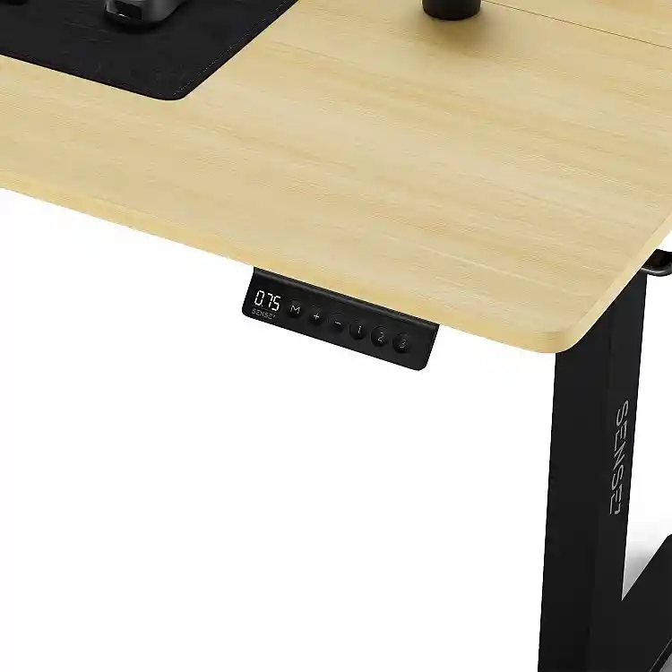 Γραφείο SENSE7 Nojo 140x70 cm, Μαύρο Πεύκο, Επιφάνεια Εργασίας Gaming