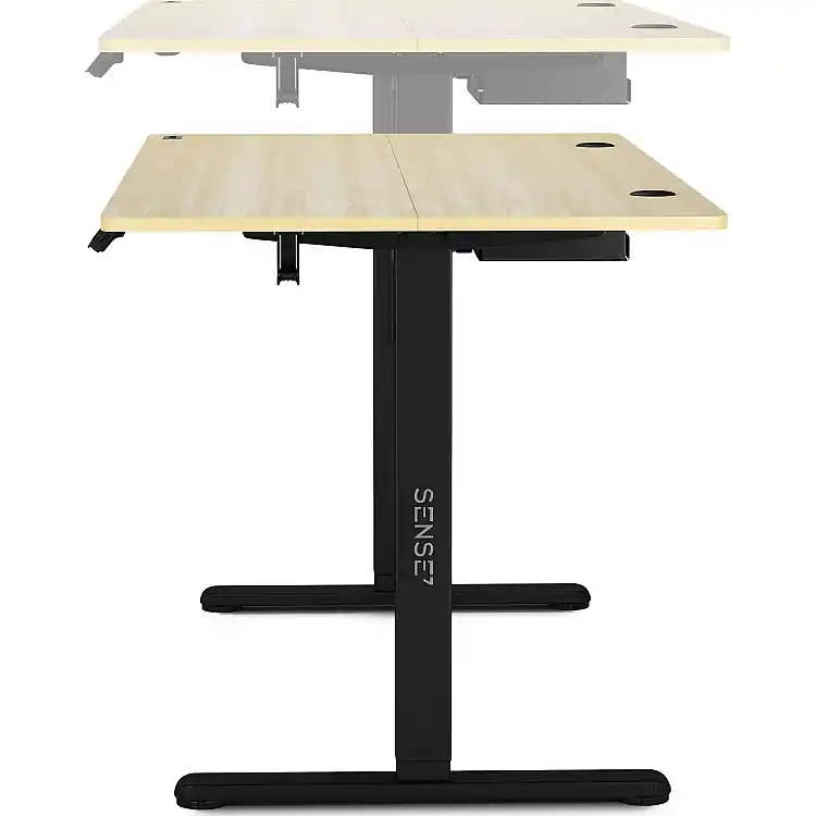 Γραφείο SENSE7 Nojo 140x70 cm, Μαύρο Πεύκο, Επιφάνεια Εργασίας Gaming