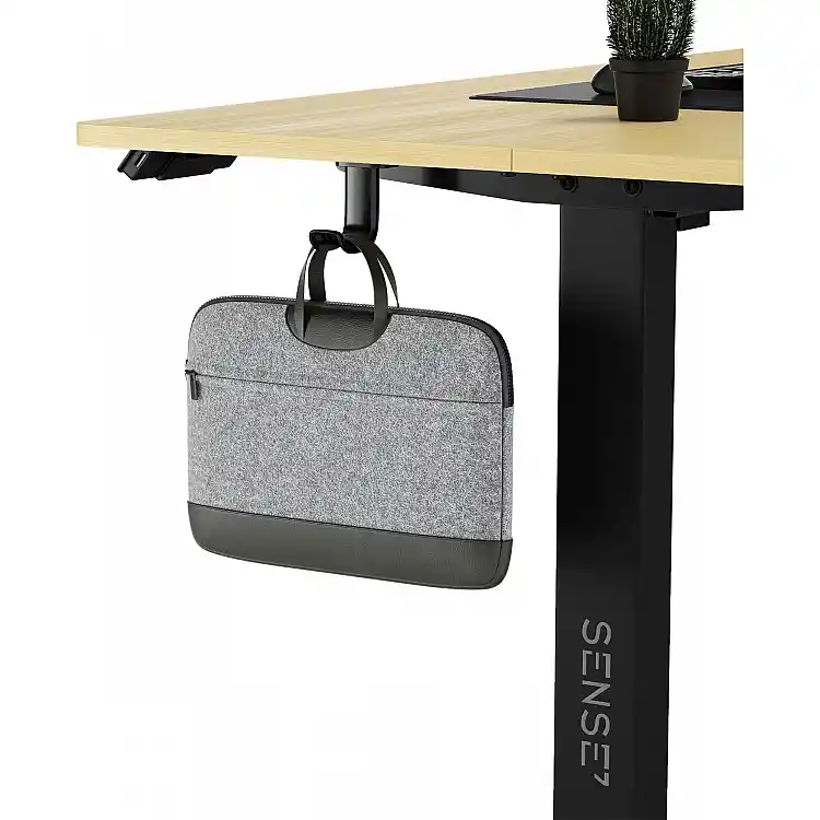 Γραφείο SENSE7 Nojo 140x70 cm, Μαύρο Πεύκο, Επιφάνεια Εργασίας Gaming