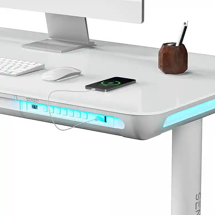 Γραφείο Gaming SENSE7 Nomo, Λευκό, 120 x 60 εκ.