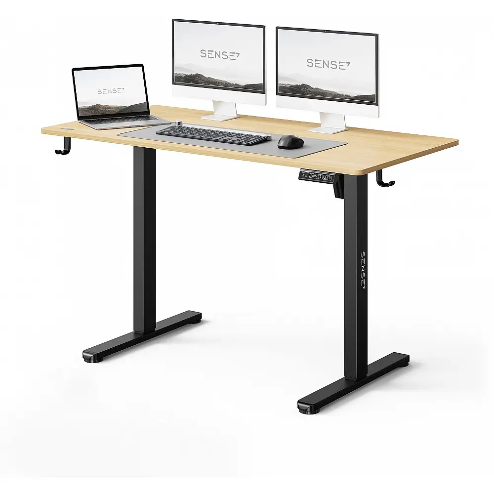 Γραφείο SENSE7 NOJO LIGHT Πεύκο - Μαύρο 120x60 εκ.