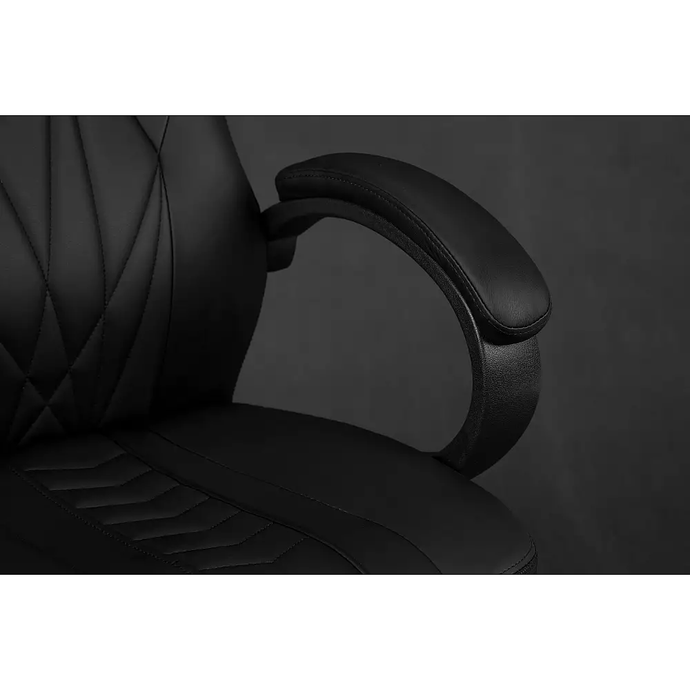 Fotel SENSE7 Prism - skórzany, czarny + kabel usb