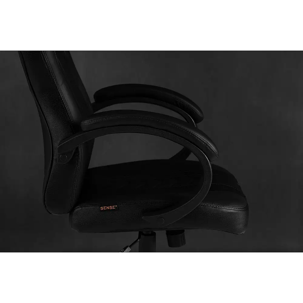 Fotel SENSE7 Prism - skórzany, czarny + kabel usb