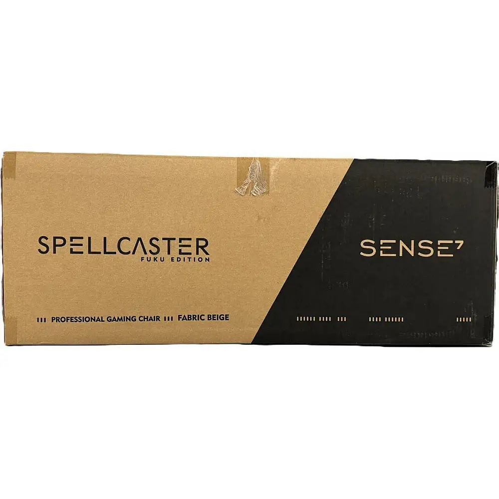 Fotel SENSE7 Spellcaster FUKU materiałowy czarno-beżowy + kabel usb