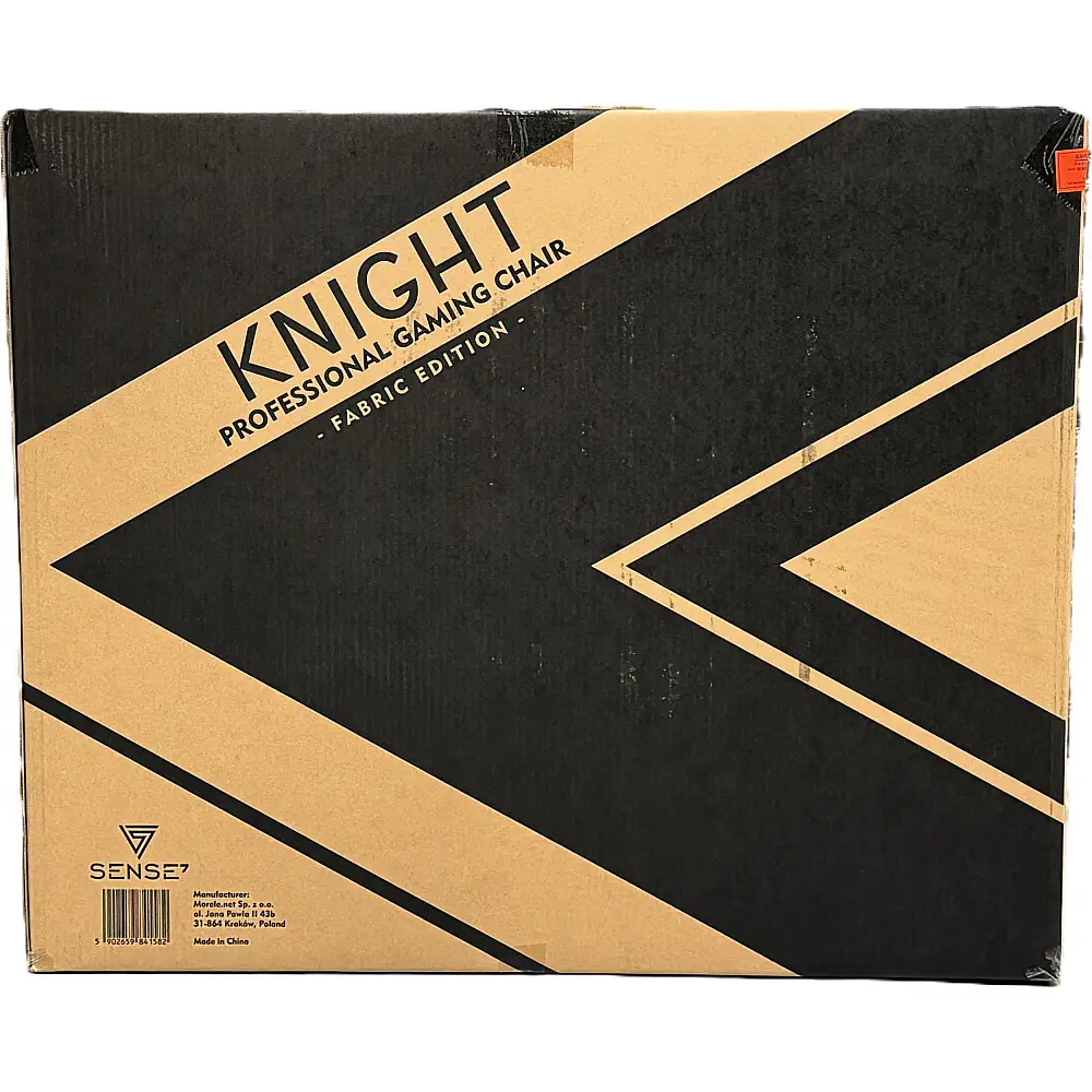 Fotel SENSE7 Knight materiałowy czarno-szary + kabel usb