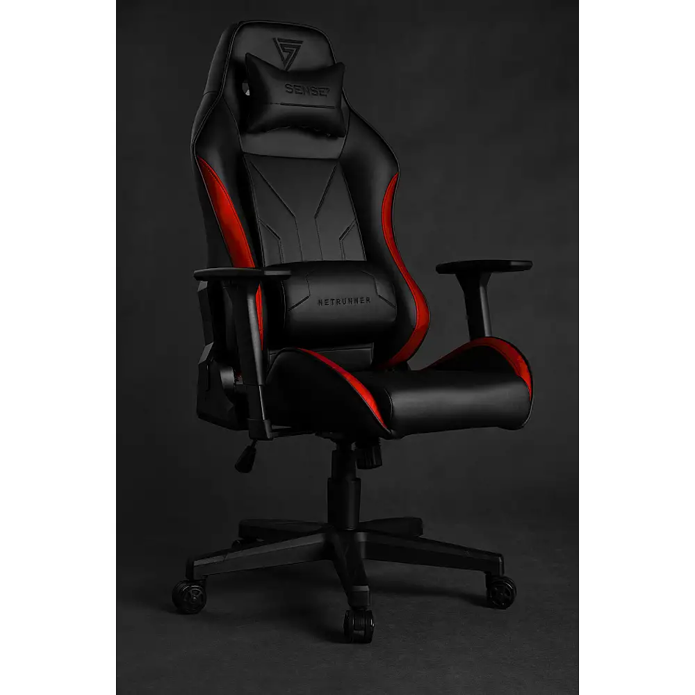 Fotel SENSE7 Netrunner czarno-czerwony