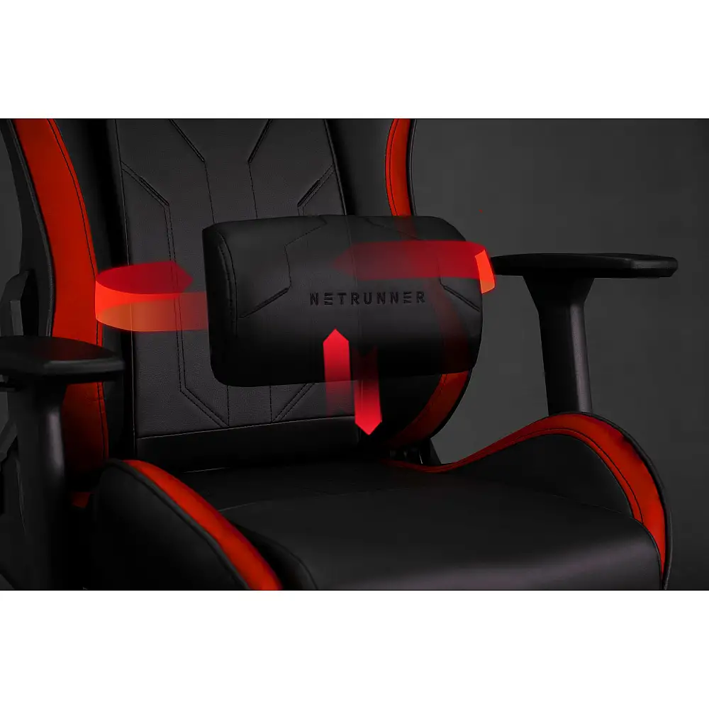 Fotel SENSE7 Netrunner czarno-czerwony