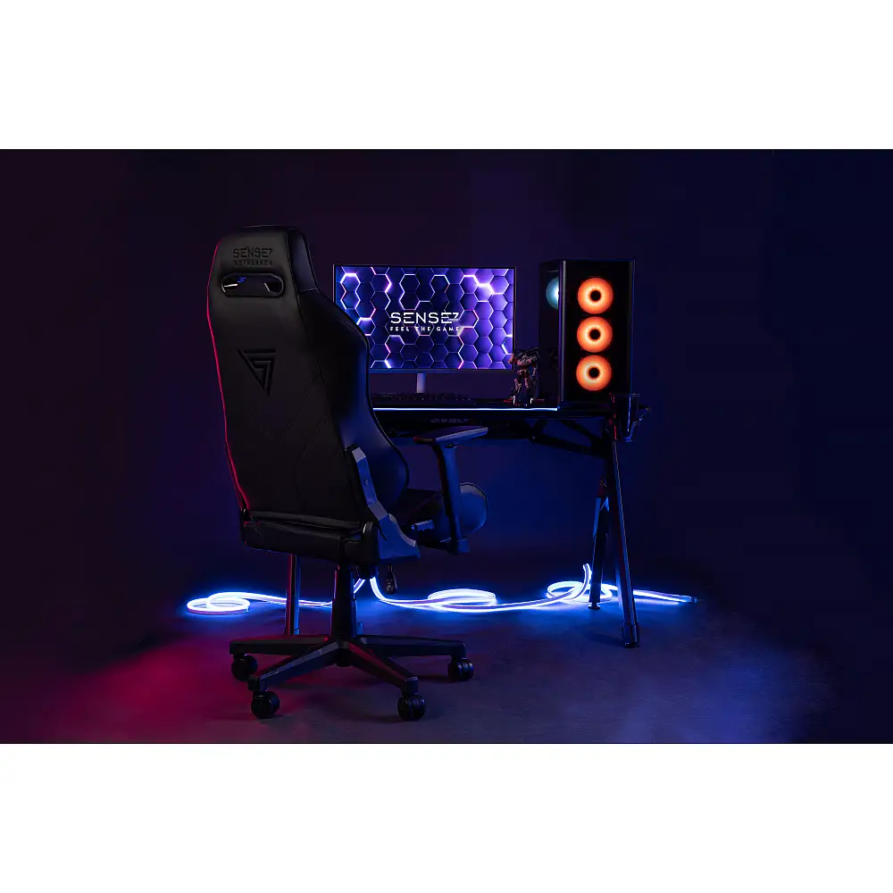 Fotel SENSE7 Netrunner czarno-czerwony