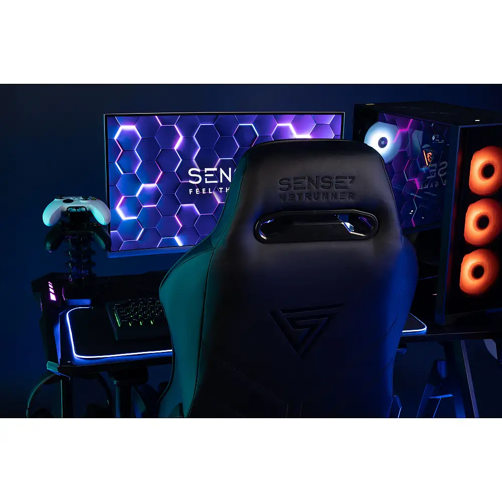 Fotel SENSE7 Netrunner czarno-czerwony