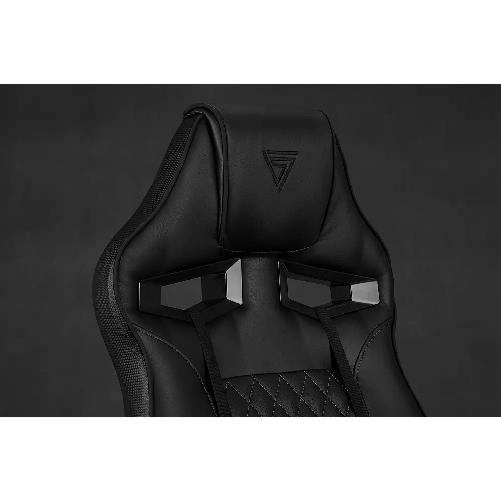 Fotel SENSE7 Knight - skórzany, czarny + kabel usb
