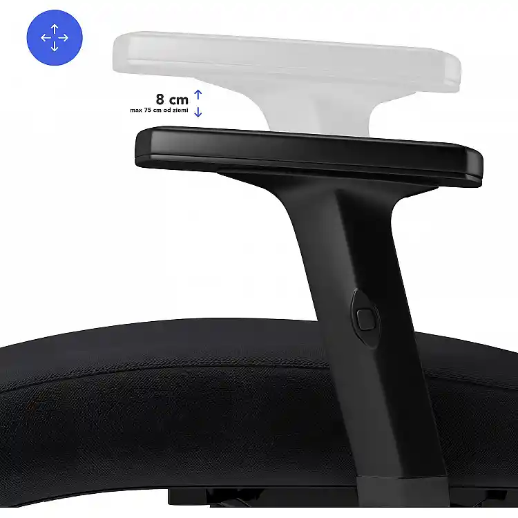 Καρέκλα Γραφείου SENSE7 Tone, Εργονομικό Κάθισμα, Μαύρο Χρώμα