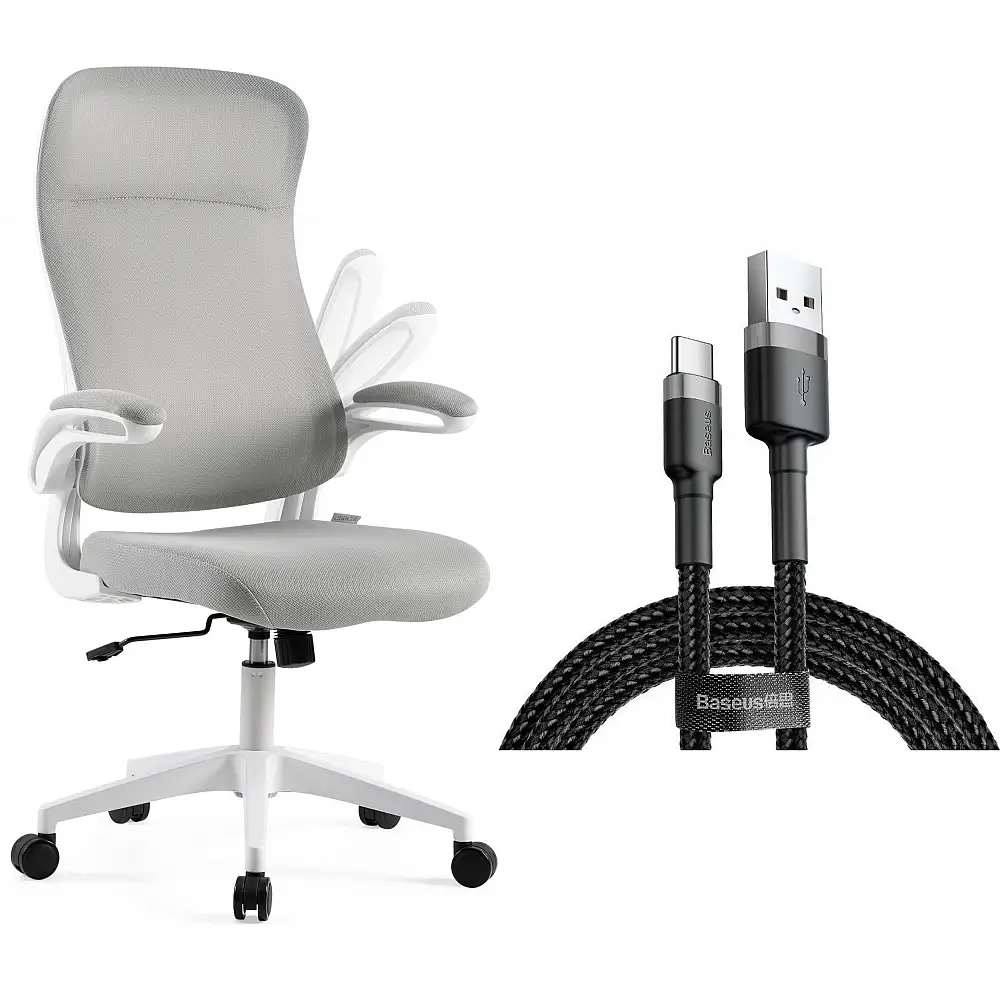 Krzesło biurowe SENSE7 Revo Szare + kabel usb