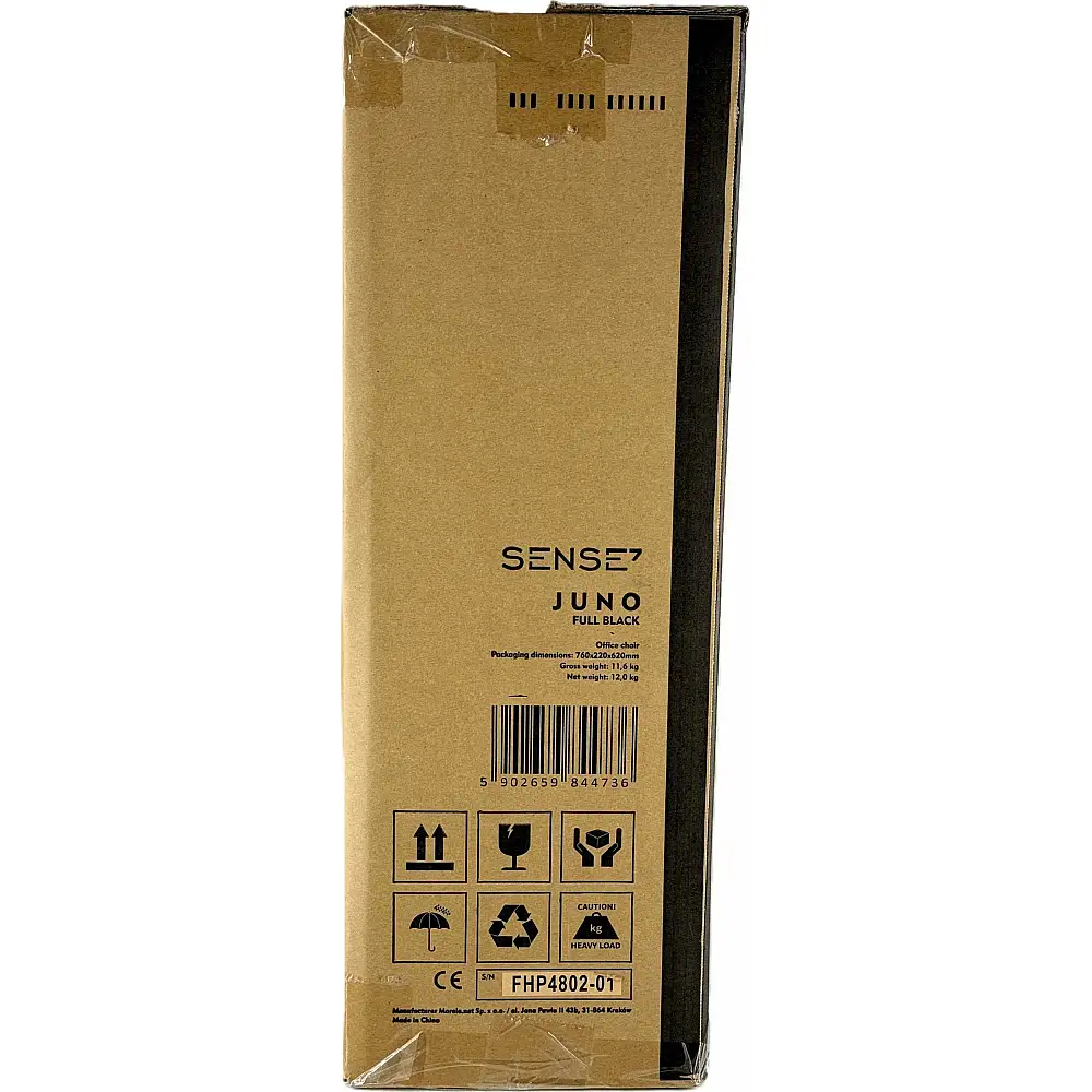 Krzesło biurowe SENSE7 JUNO Czarne + kabel usb
