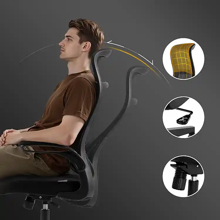SENSE7 Revo Καρέκλα Γραφείου Gaming Μαύρη - Εργονομική