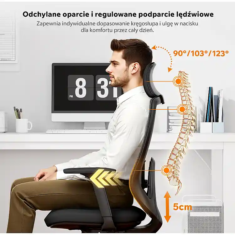 SENSE7 Nakai Εργονομική Καρέκλα Γραφείου, Μαύρη