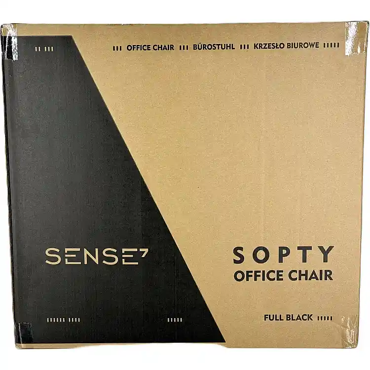 SENSE7 Sopty Καρέκλα Γραφείου, Εργονομική Περιστρεφόμενη Καρέκλα, Μαύρη
