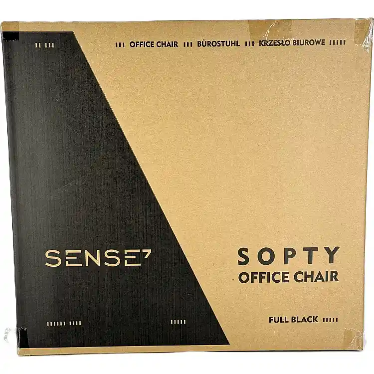 SENSE7 Sopty Καρέκλα Γραφείου, Εργονομική Περιστρεφόμενη Καρέκλα, Μαύρη