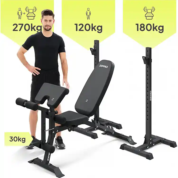 Πάγκος Γυμναστικής Zipro Superset με Βάση για Μπάρα και Βάρη, Ρυθμιζόμενος