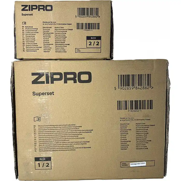 Πάγκος Γυμναστικής Zipro Superset με Βάση για Μπάρα και Βάρη, Ρυθμιζόμενος