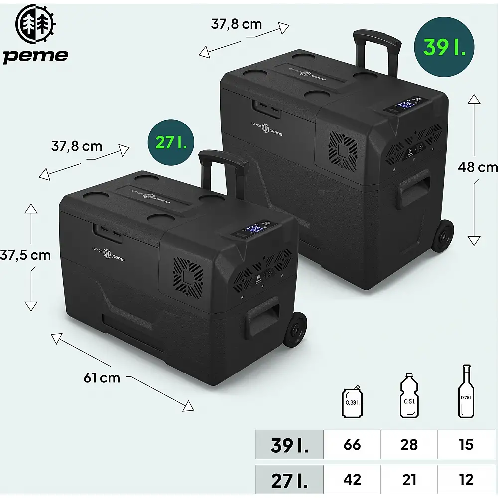 Lodówka turystyczna Peme Expedition 40 Dark Sky + kabel usb