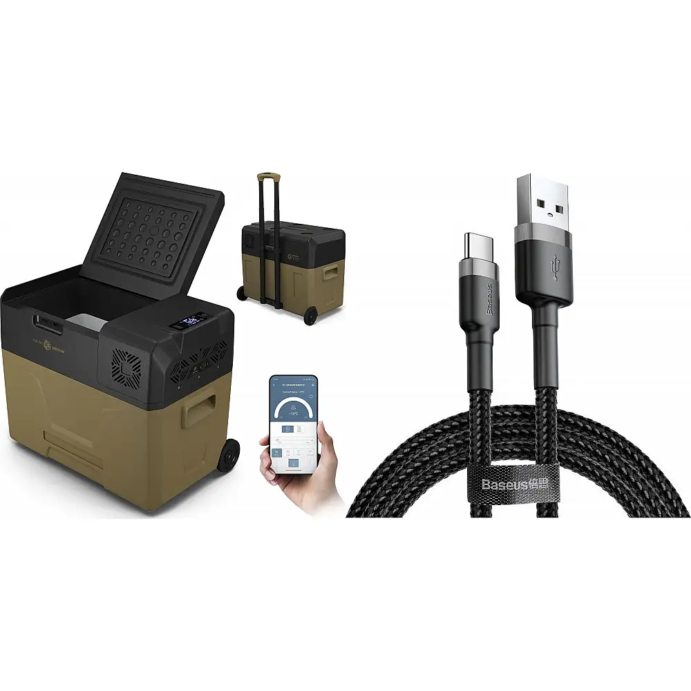 Lodówka turystyczna Peme Expedition 40 Storm Sand + kabel usb