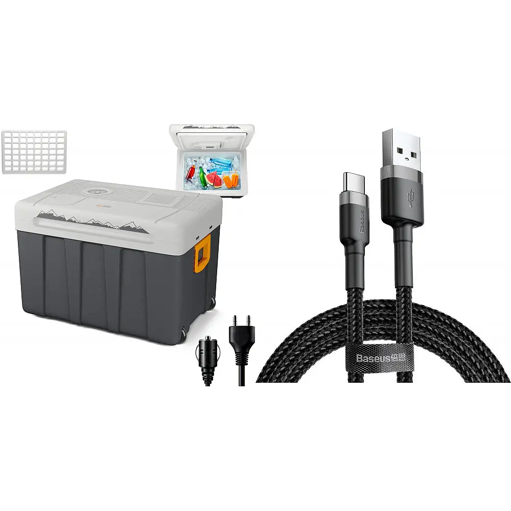 Lodówka turystyczna Peme Essential 50 Adventure Orange + kabel usb