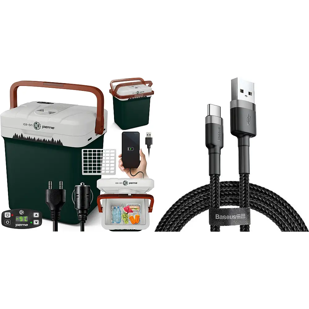 Lodówka turystyczna Peme Essential 27 Pine Forest + kabel usb