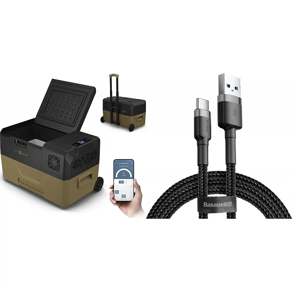 Lodówka turystyczna Peme Expedition 30 Storm Sand + kabel usb