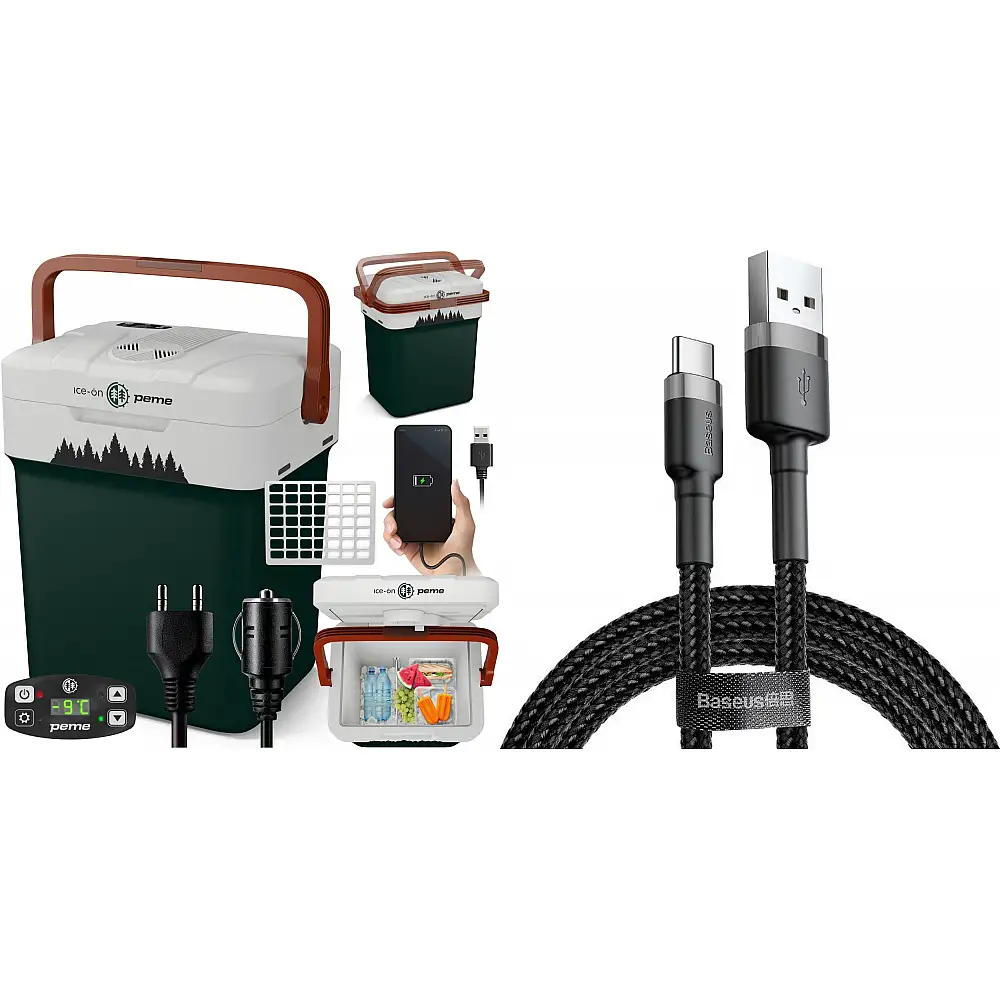 Lodówka turystyczna Peme Essential 32 Pine Forest + kabel usb