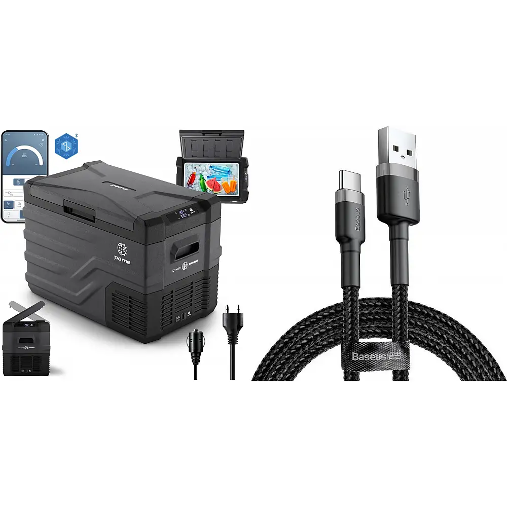 Lodówka turystyczna Peme Quest 40 Dark Sky + kabel usb