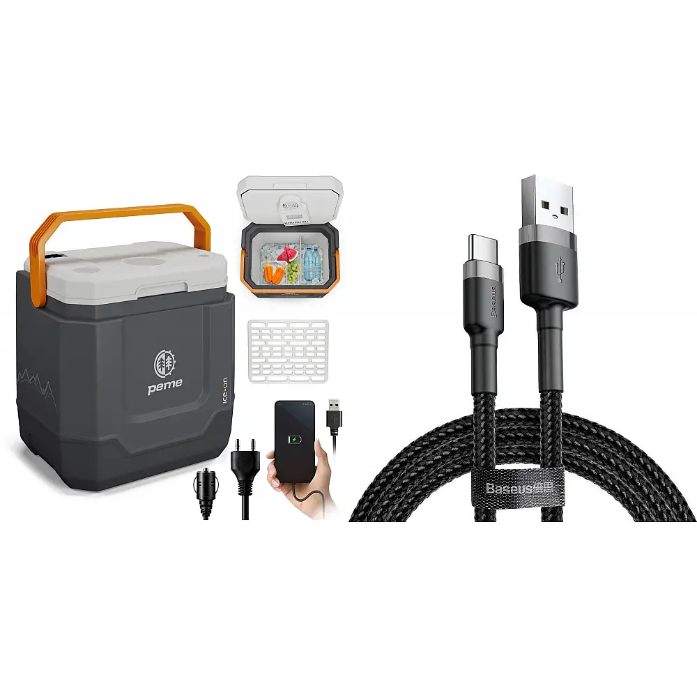 Lodówka turystyczna Peme Trip 31.5 l Adventure Orange z głośnikiem + kabel usb