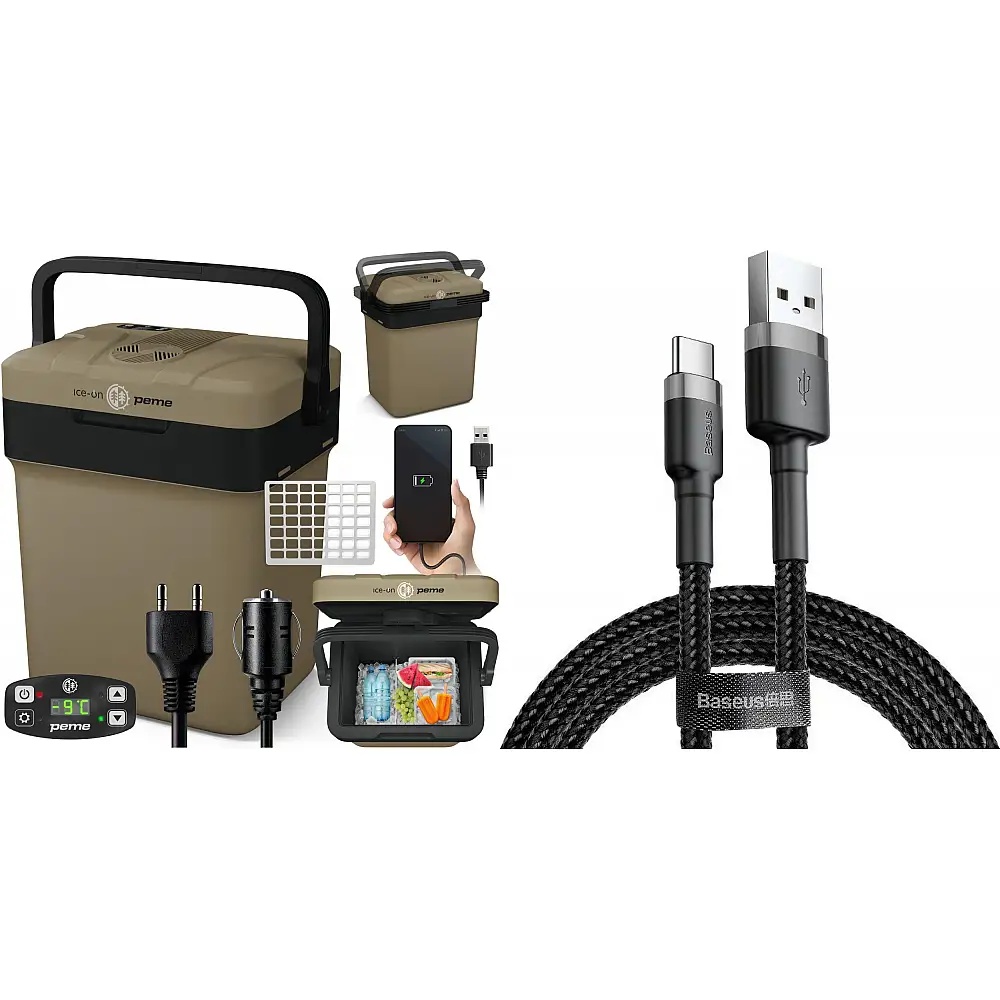 Lodówka turystyczna Peme Essential 32 Sand Storm + kabel usb
