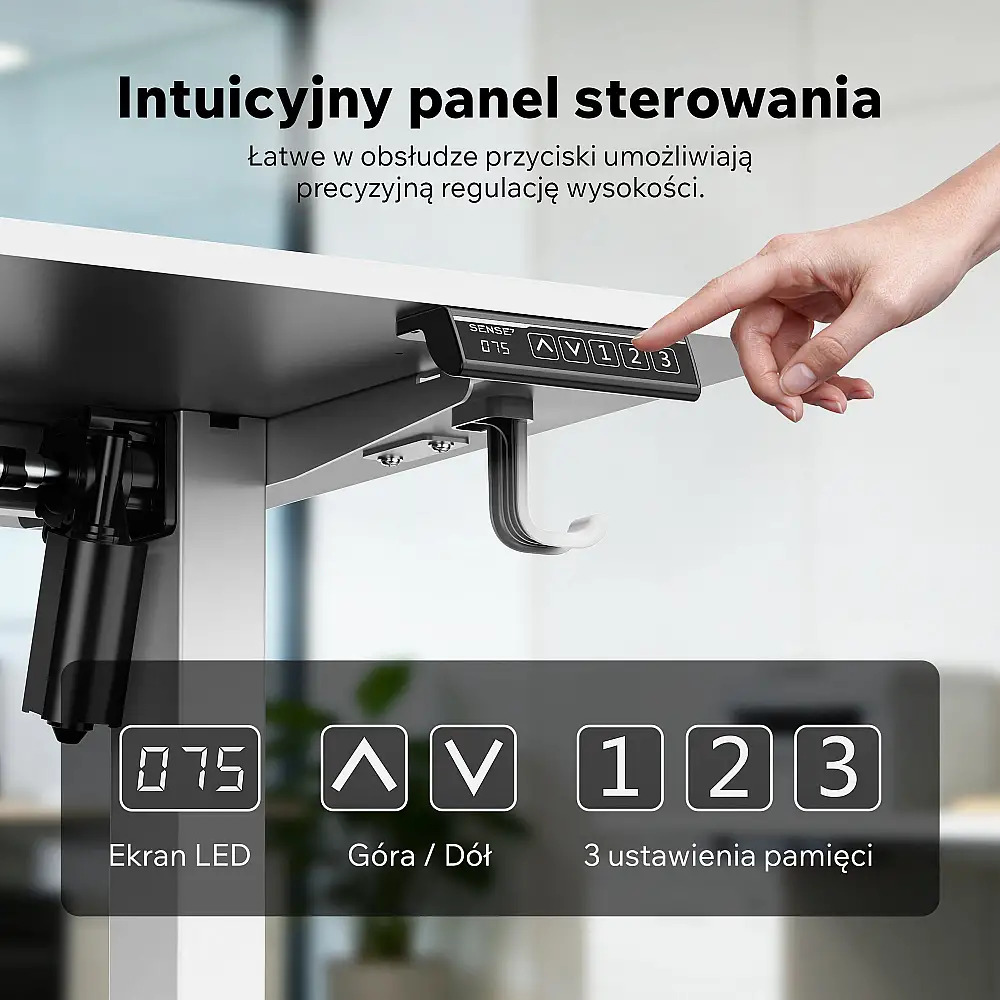 SENSE7 Rama Biurka elektrycznego light biała