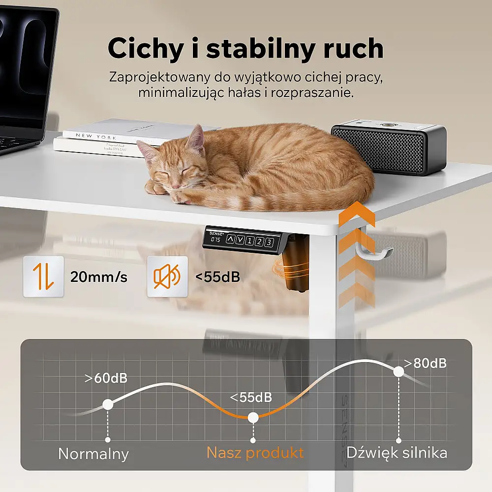 SENSE7 Rama Biurka elektrycznego light biała