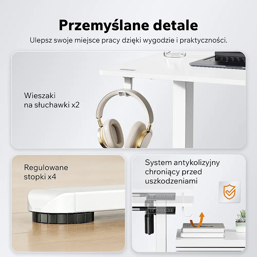 SENSE7 Rama Biurka elektrycznego light biała