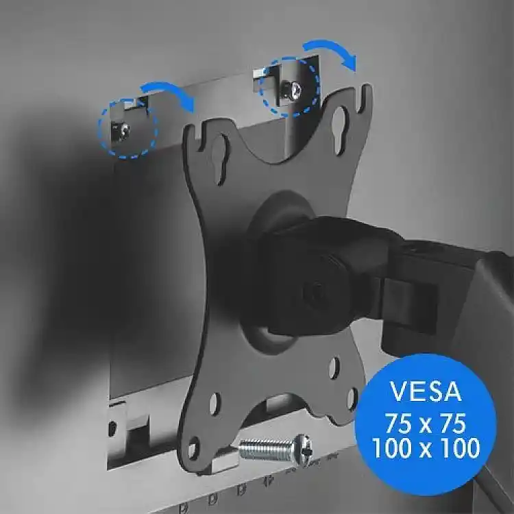 SENSE7 Hang Wall Arm Βραχίονας Τοίχου για Οθόνη 17"-32", VESA 75x75mm