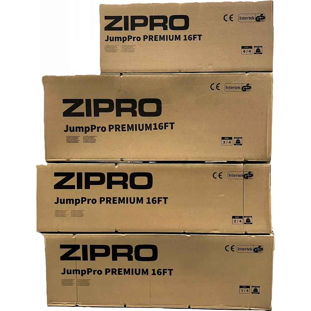 Trampolina ogrodowa Zipro Jump Pro Premium z siatką wewnętrzną 16FT 496cm + Mata Celnościowa