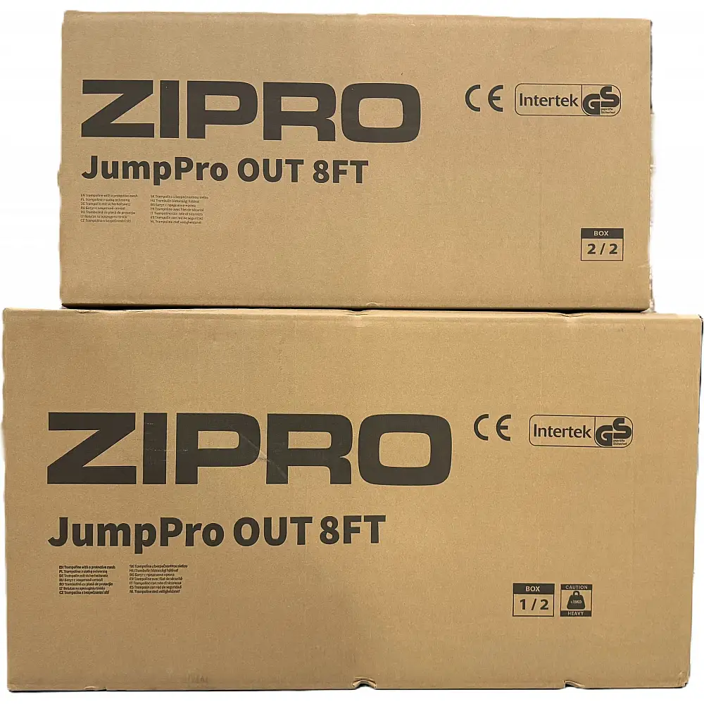 Trampolina ogrodowa Zipro Jump Pro z siatką zewnętrzną 8FT 252cm + Mata Celnościowa